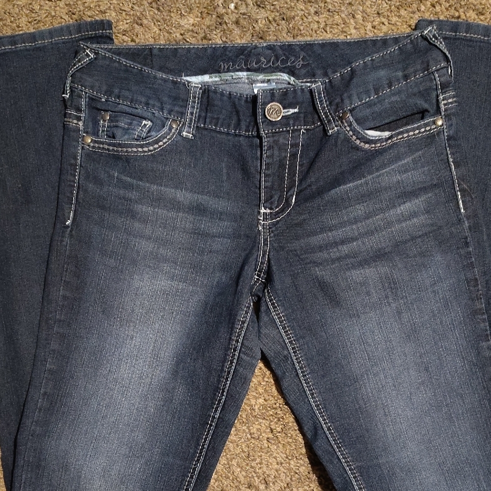 Maurices Women's Dark Blue Straight Leg Jeans